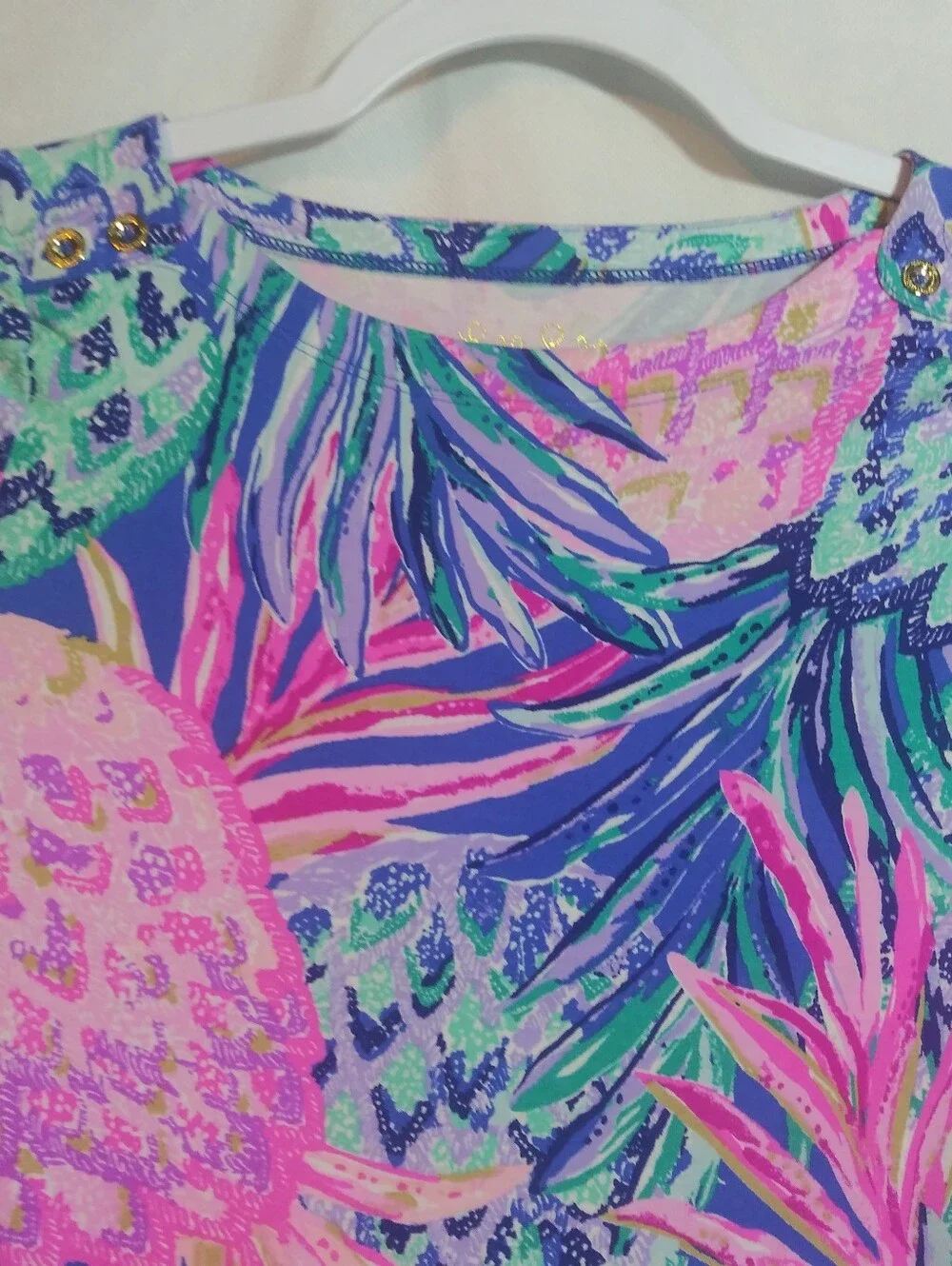 Lilly Pulitzer Girls Sophie UPF 50+ Long Sleeve Dress Gypset Paradise Sz L 8-10